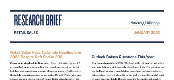 Featured image for Retail Sales Research Brief – January 2022